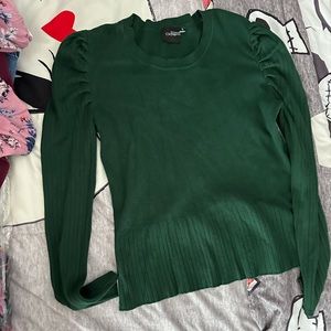 Green women’s long sleeve blouse